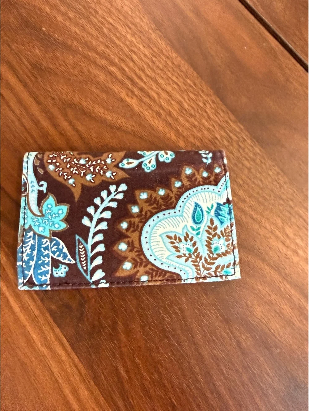 Vera Bradley Floral Patterned Fabric Card Holder Wallet